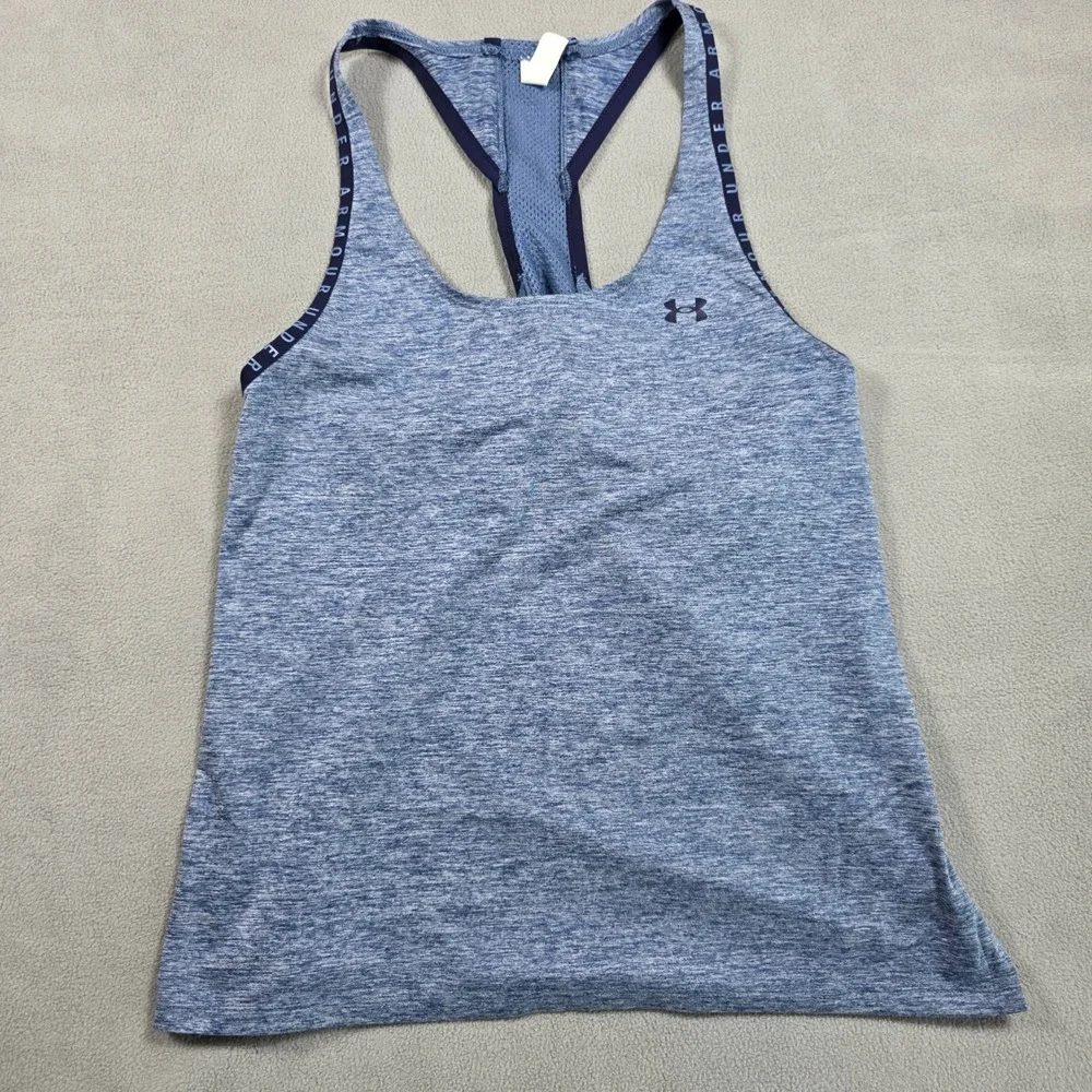 Under Armour tank top Womens Small Blue HeatGear Loose Heather